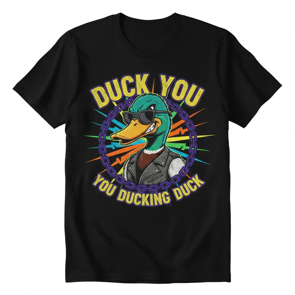 Embrace Your Quacky Side: The "Duck You You Ducking Duck" Essential T-Shirt