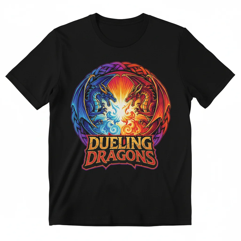 Dueling Dragons Design Essential T-Shirt – Epic Fantasy Wear