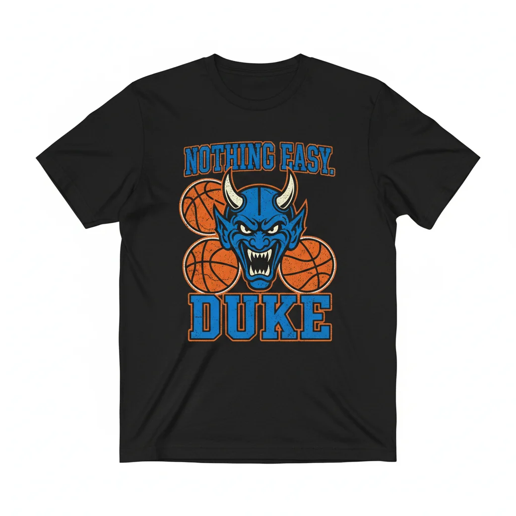 Duke Blue Devils "Nothing Easy" Premium Fan Tee