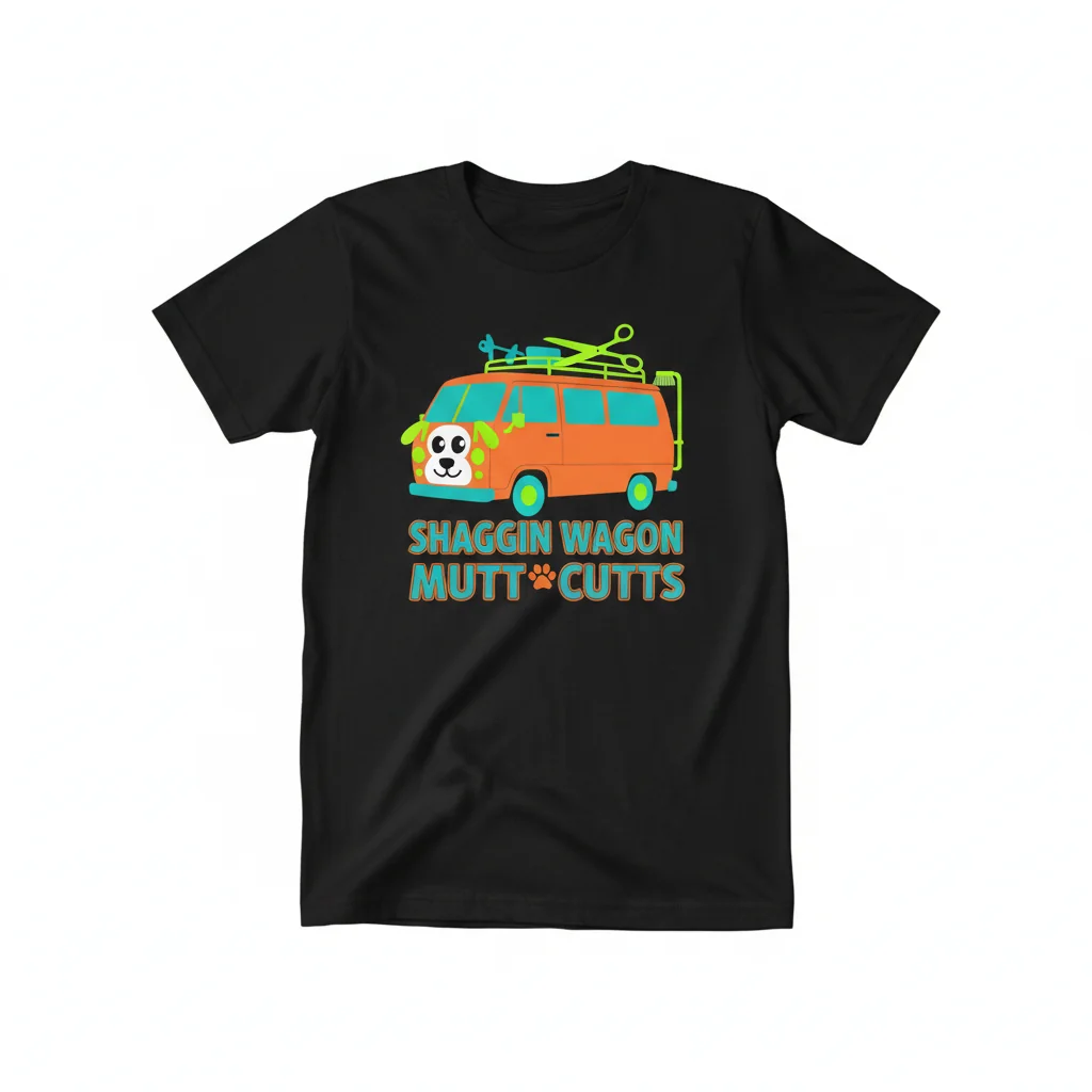 Dumb and Dumber Shaggin' Wagon Mutt Cutts Ultra-Durable Fitted T-Shirt