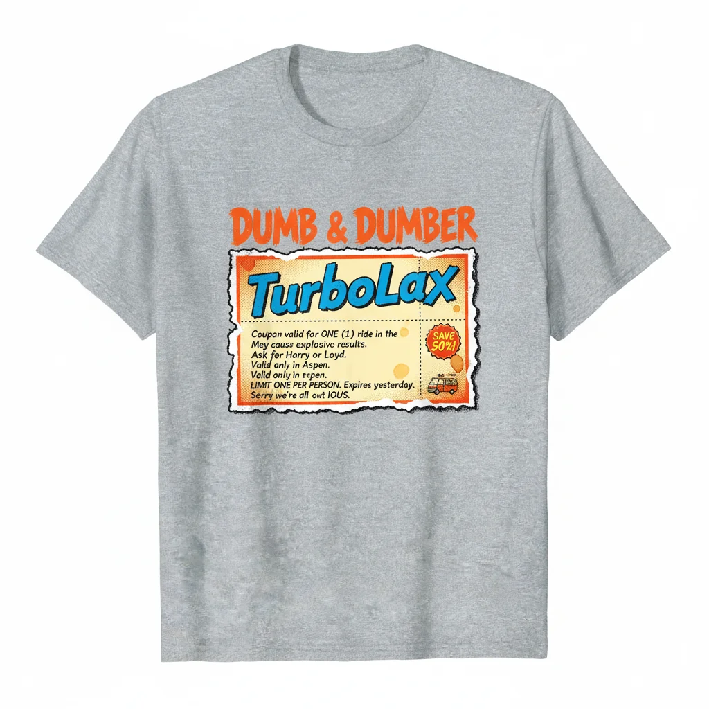 DUMB AND DUMBER TurboLax Coupon Essential T-Shirt – Premium Movie Fan Apparel