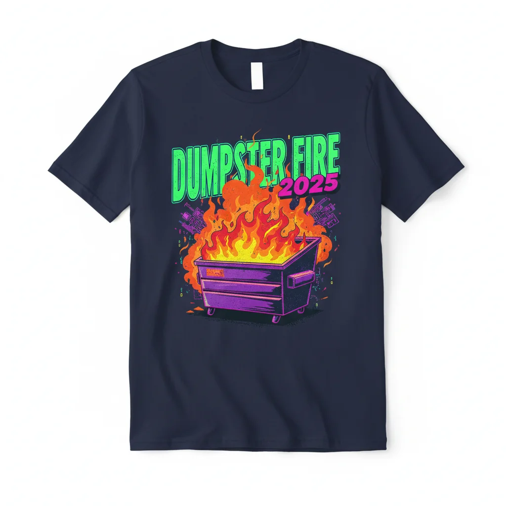 Dumpster Fire 2025 – Humorous Essential T-Shirt