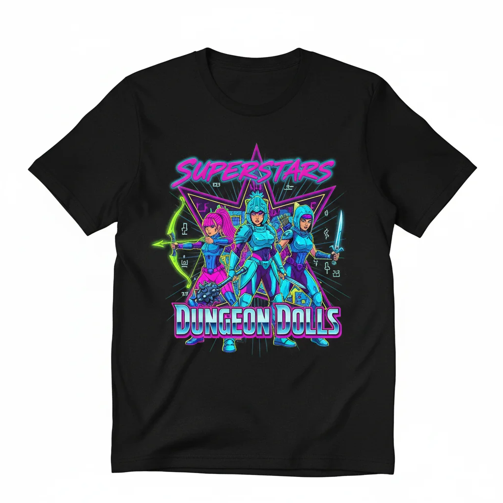 Dungeon Dolls Superstars T-Shirt | Unique Fantasy Graphic Tee