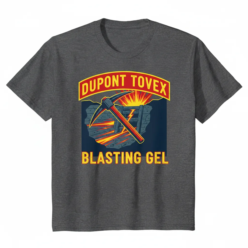 DuPont Tovex Explosives T-Shirt | Vintage Industrial Logo Tee