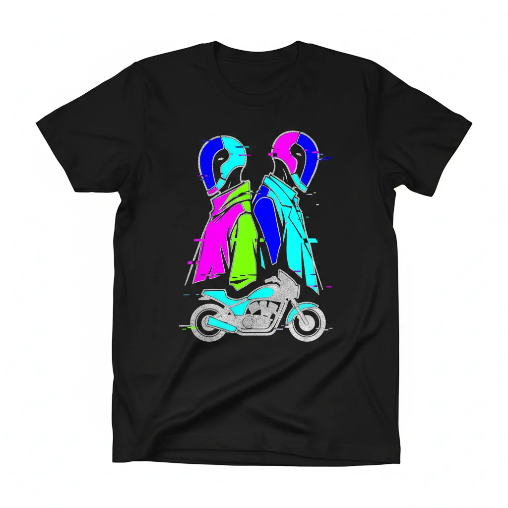 Celty & Shinra: Durarara Silver Outline Essential Tee