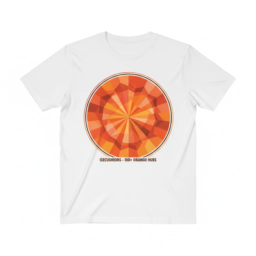 Dusky Orange Pantone 158c Plain Essential T-Shirt - 100% Ring-Spun Cotton Tee