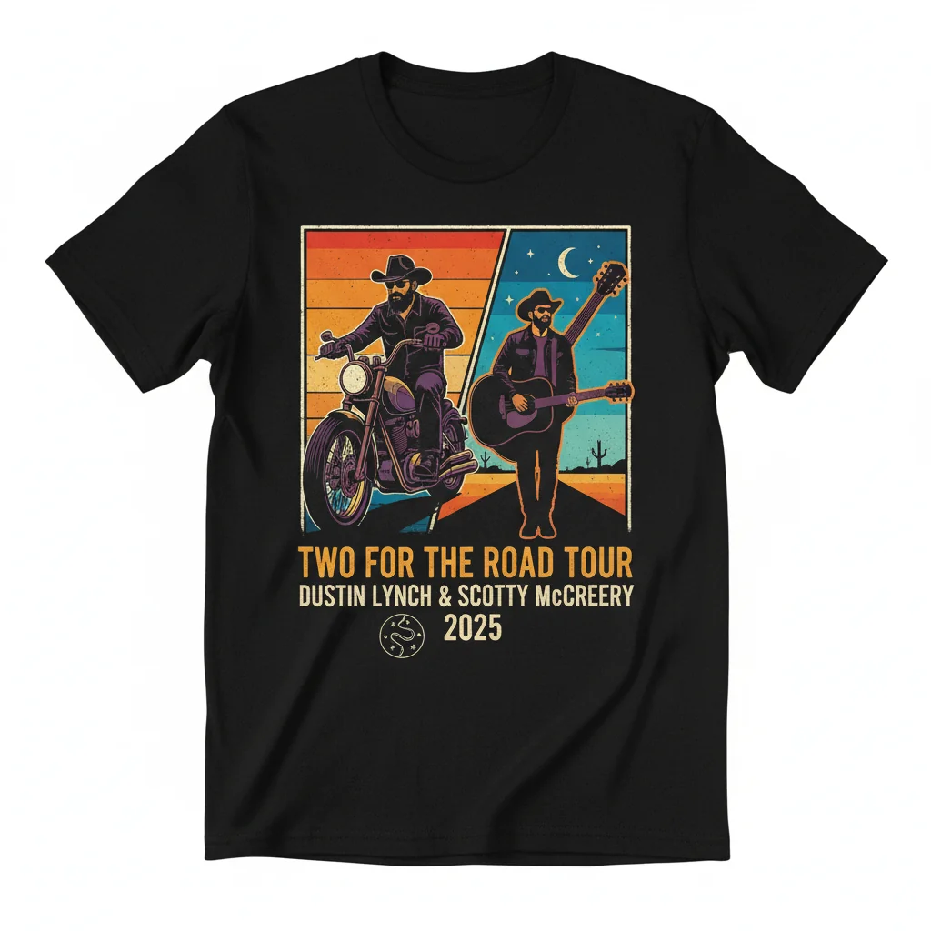 Dustin Lynch & Scotty McCreery Two For The Road Tour 2025 Premium Fan Shirt