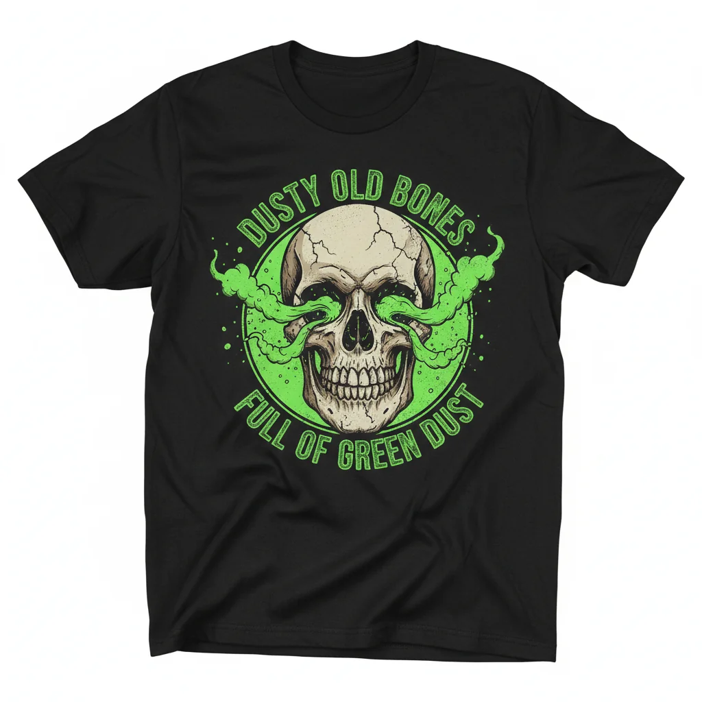 Dusty Old Bones Green Dust Graphic Tee - Essential Fit T-Shirt
