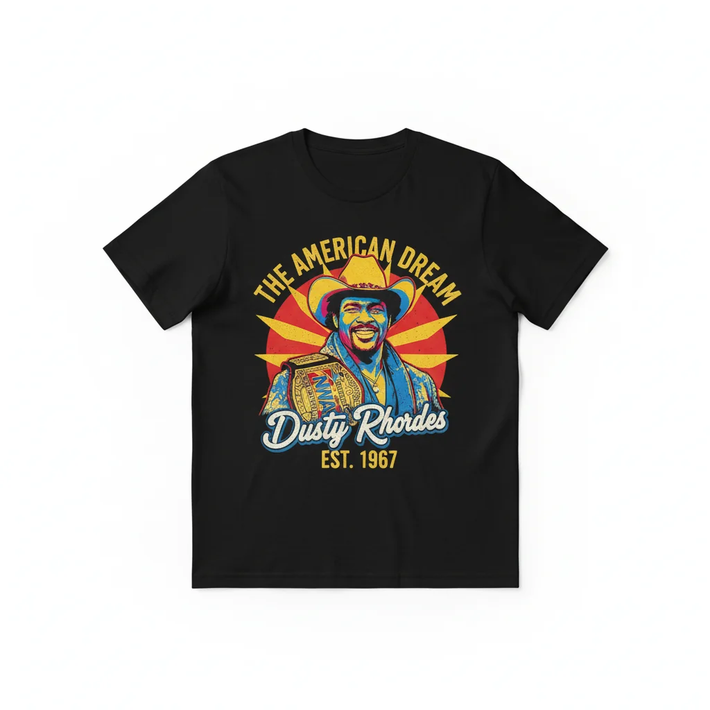 T-Shirt Dusty Rhodes "The American Dream" est. 1967 – Confort & Durabilité Supérieurs