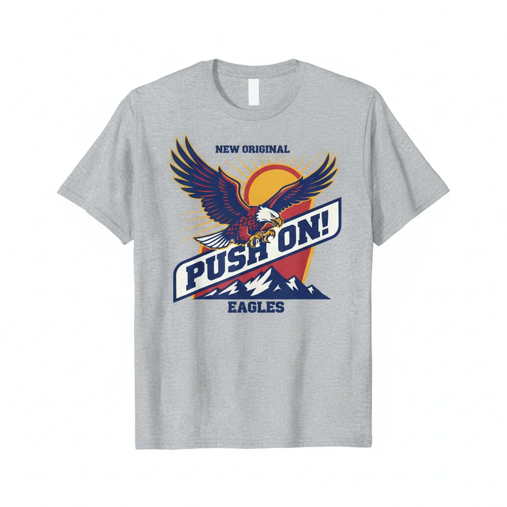 Eagles Push On T-Shirt - Premium Cotton, Retail Fit | Fan Apparel
