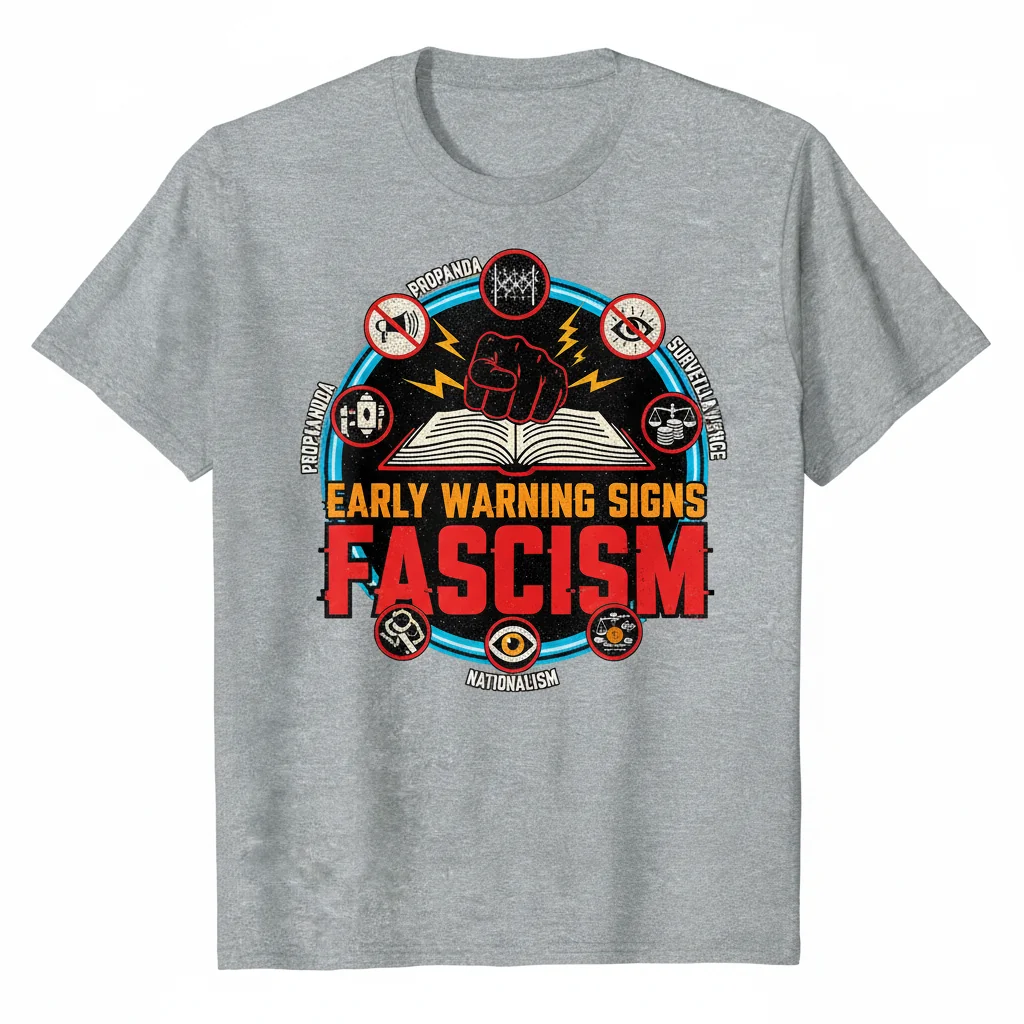 Fascism Warning Signals Retro Tee