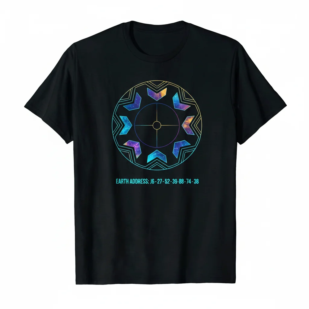 Stargate SG-1 Earth Address Symbol Essential T-Shirt - Premium Ring-Spun Cotton Tee
