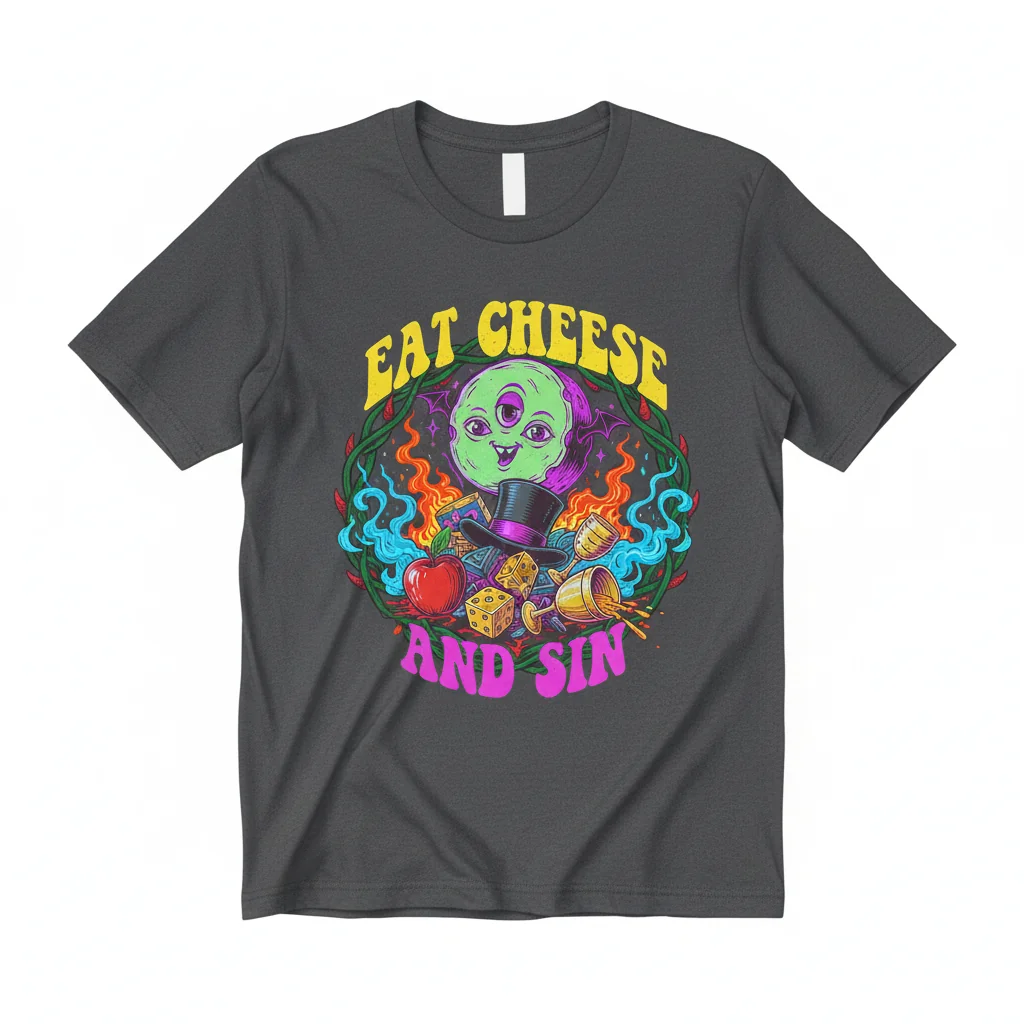Eat Cheese And Sin – Premium Eco-Friendly Tee
