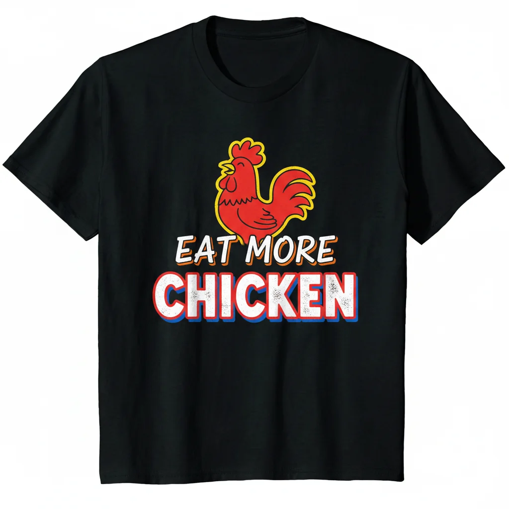 Eat More Chicken Tee: Streetwear Essential