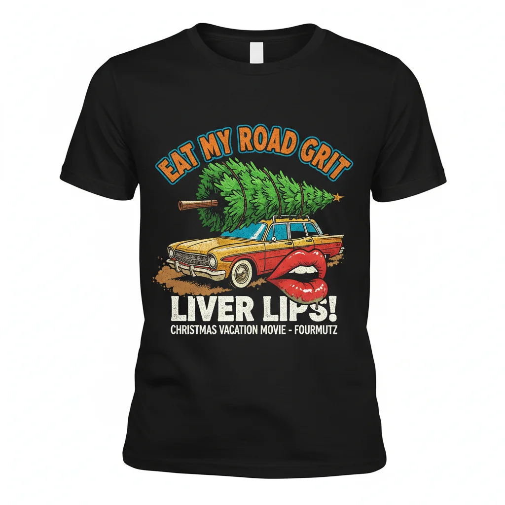 Embrace the "Eat My Road Grit Liver Lips!" Spirit - Clark Griswold Christmas Vacation Tee