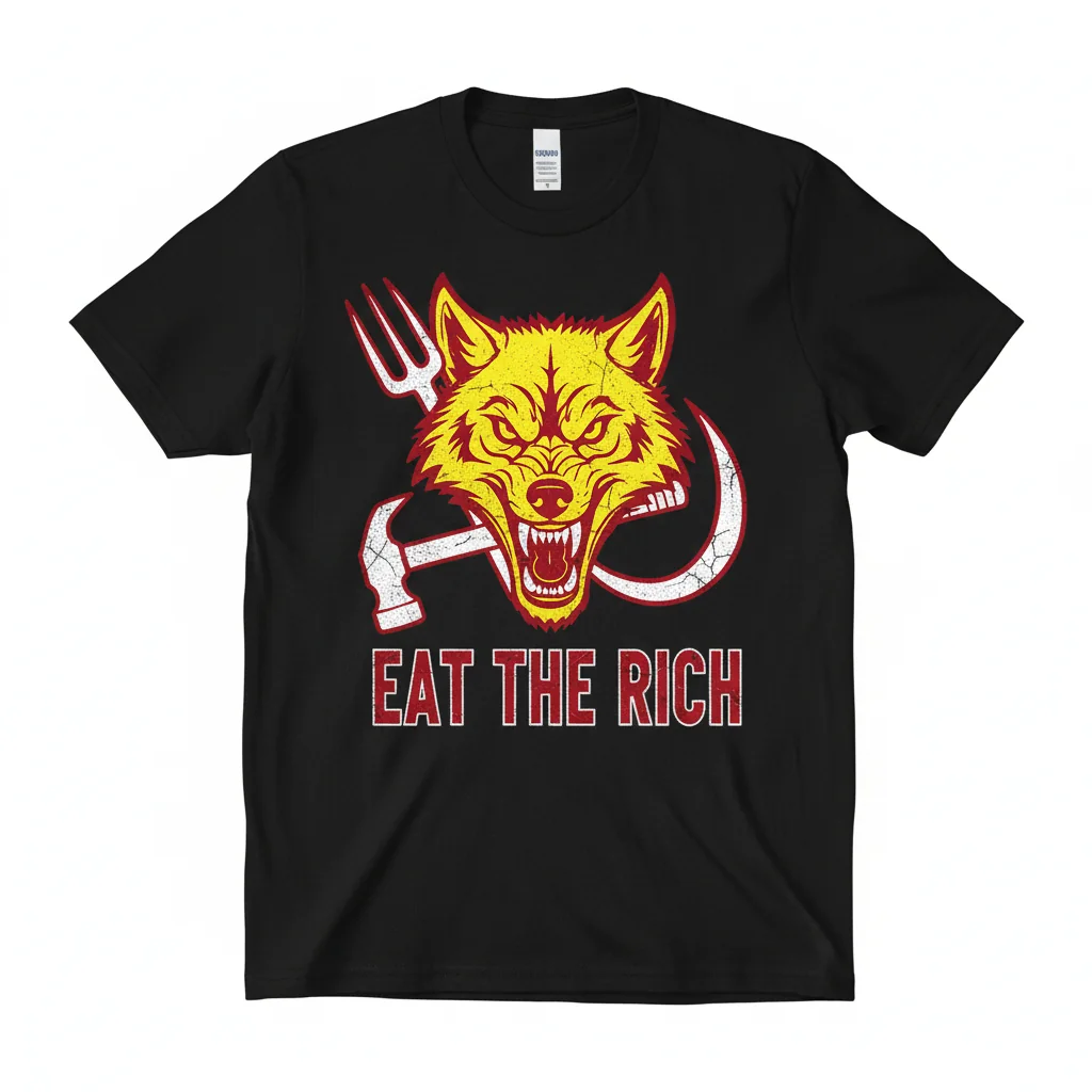 Eat The Rich T-Shirt | Fork, Hammer & Sickle Tee | Essential Collection