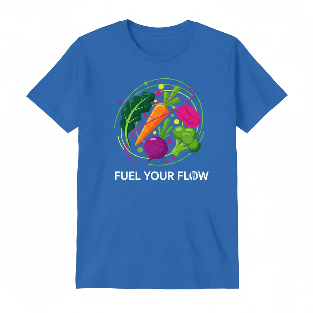 Durable & Vibrant "Eat Your Vegetables" Active T-Shirt – Fade-Resistant Comfort