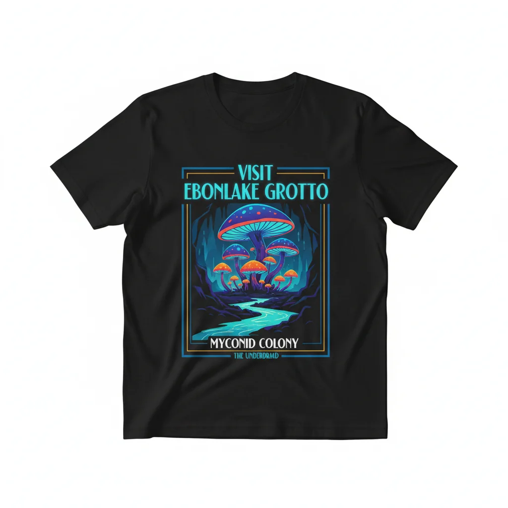 BG3 Ebonlake Grotto Mycoind Colony Travel Poster Essential T-Shirt - Durable & Vibrant