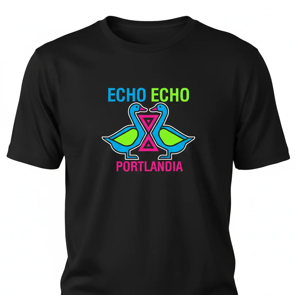 Echo Echo Portlandia Band Logo Black Essential T-Shirt