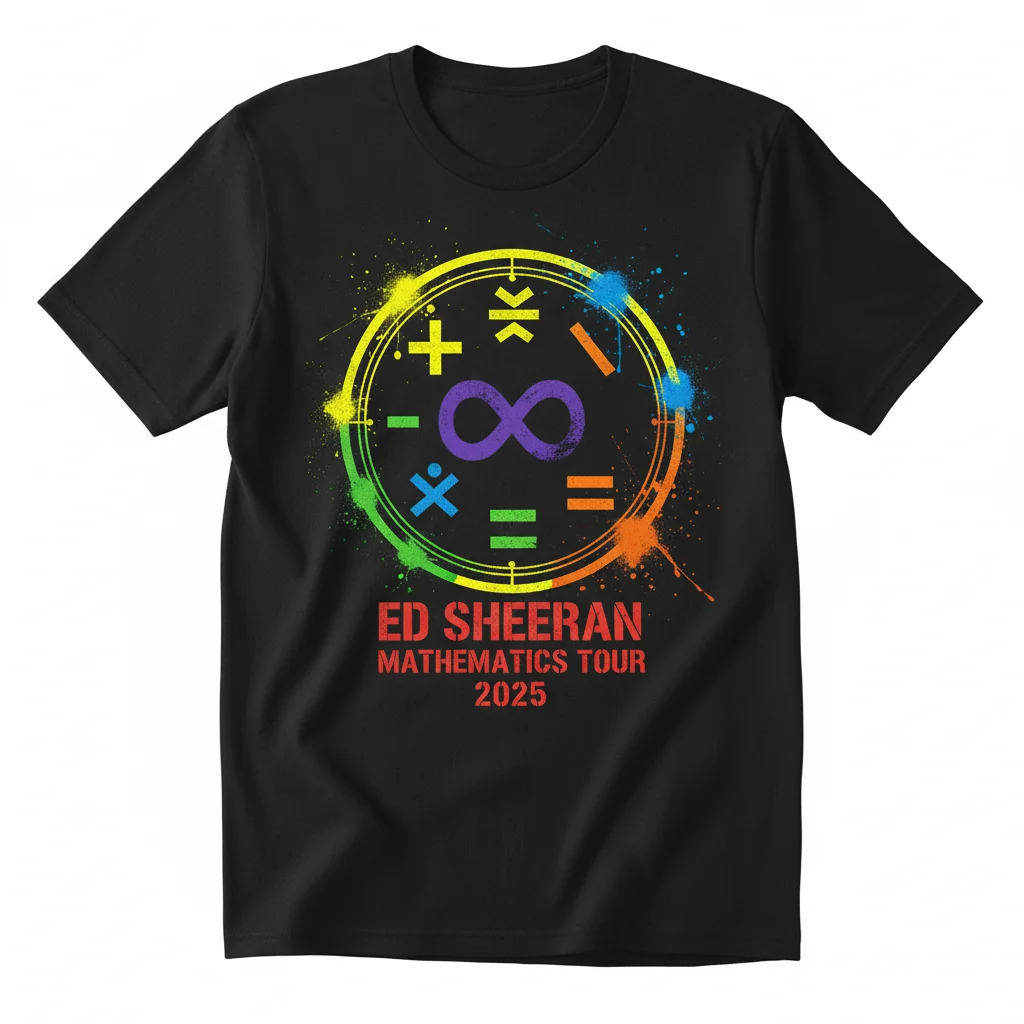 Ed Sheeran Mathematics Tour Signature Logo T-Shirt - Premium Cotton Tee