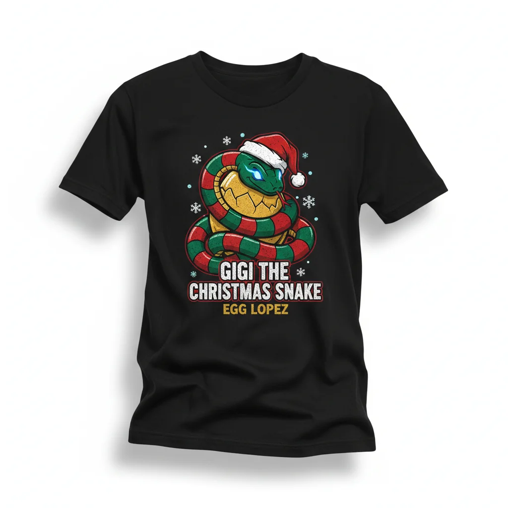Egg Lopez & Gigi The Christmas Snake Essential T-Shirt - Holiday Funny Tee