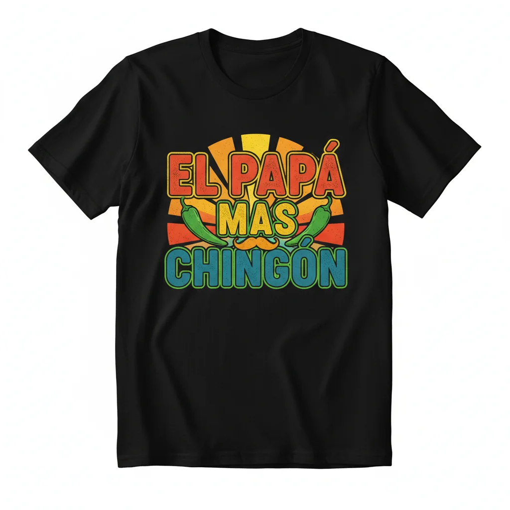 Camiseta Esencial "El Papá Más Chingón" - Duradera y Cómoda para el Padre Español