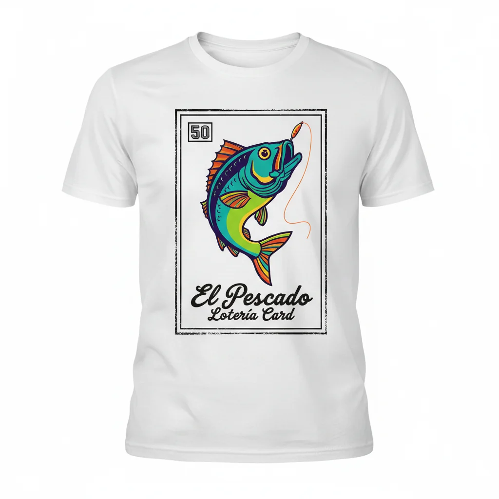 El Pescado Lotería Card 50 Essential Unisex T-Shirt – The Fish Design