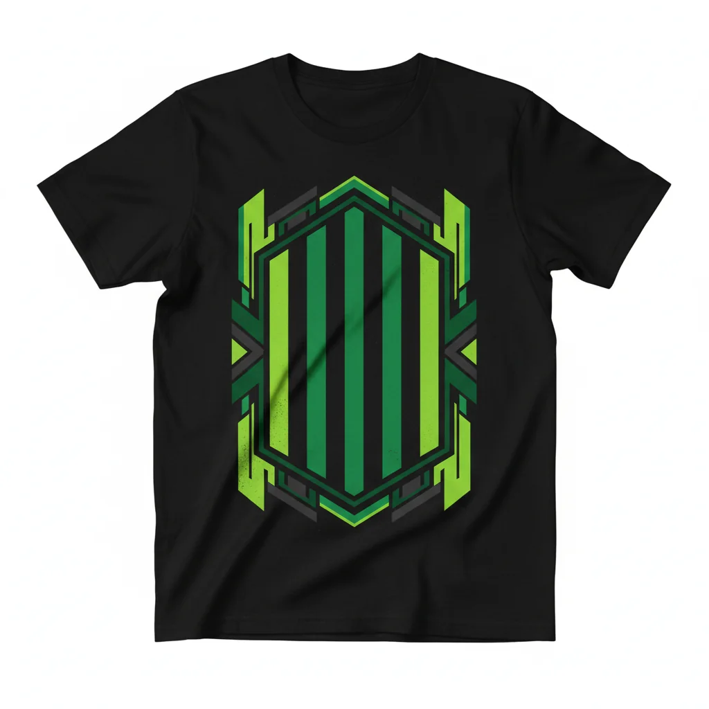 Elf Green and Black Stripes Essential T-Shirt – Durable, Fade-Resistant & Perfect Fit