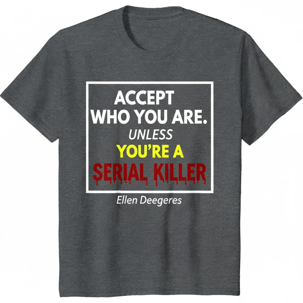 Ellen DeGeneres “Accept Who You Are” Essential T-Shirt – Funny Quote Tee
