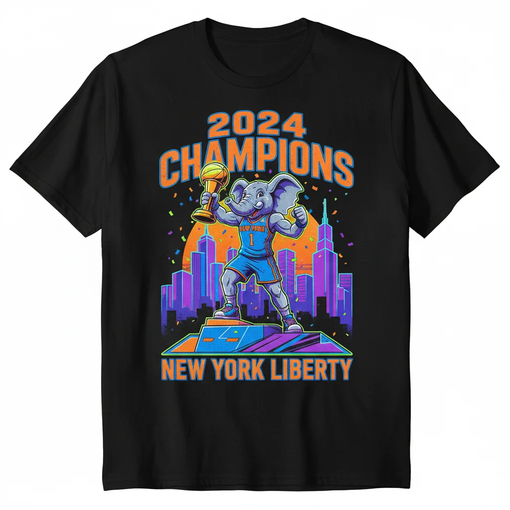 Ellie The Elephant Liberty Mascot 2024 Champion Tee