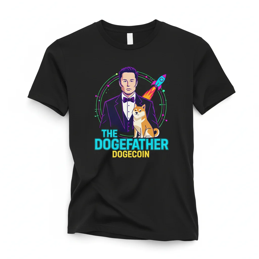 Elon Musk Dogefather T-Shirt - Doge Crypto & Space X Fan Apparel
