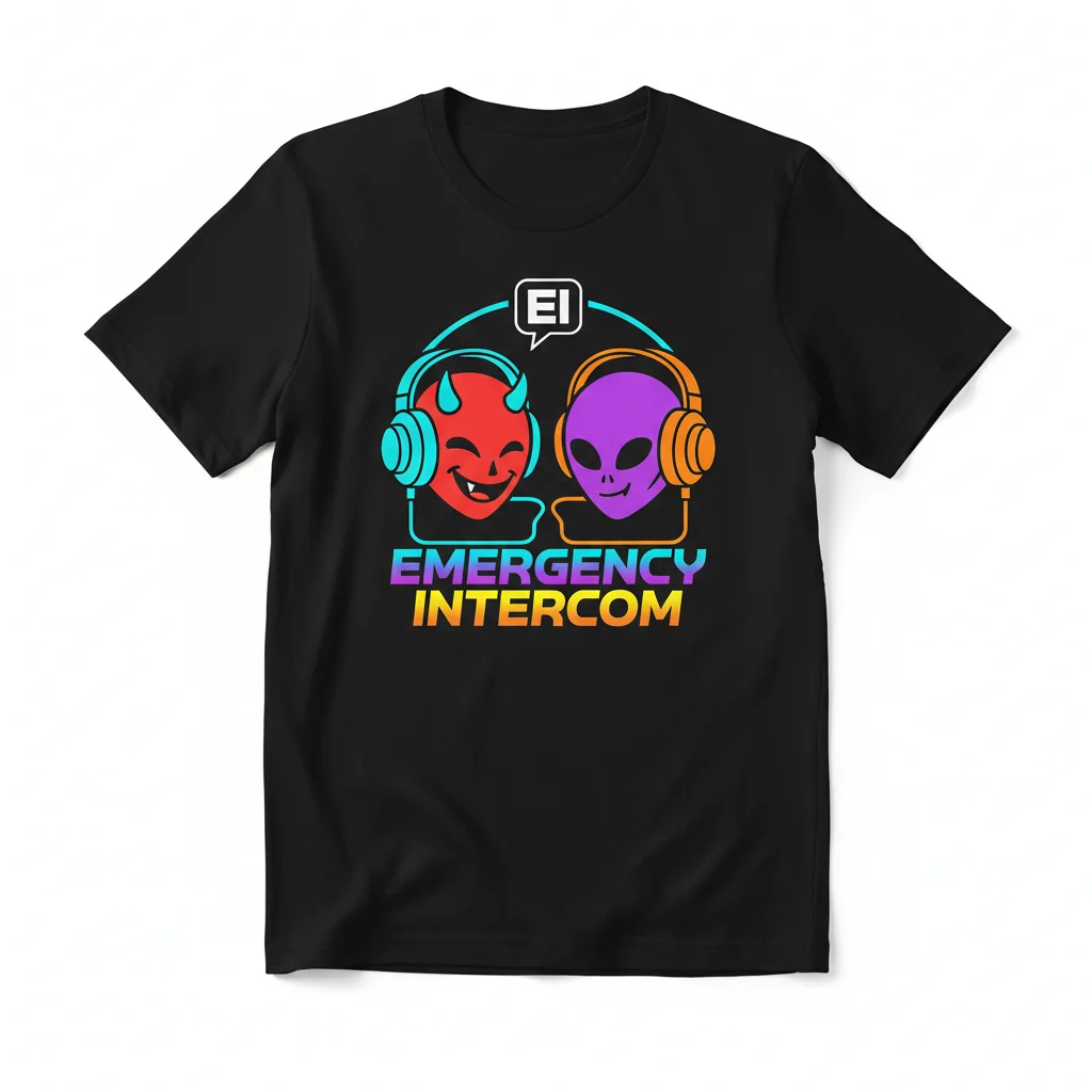 Emergency Intercom Headphone Duo Logo T-Shirt – Essential Comfort & Style