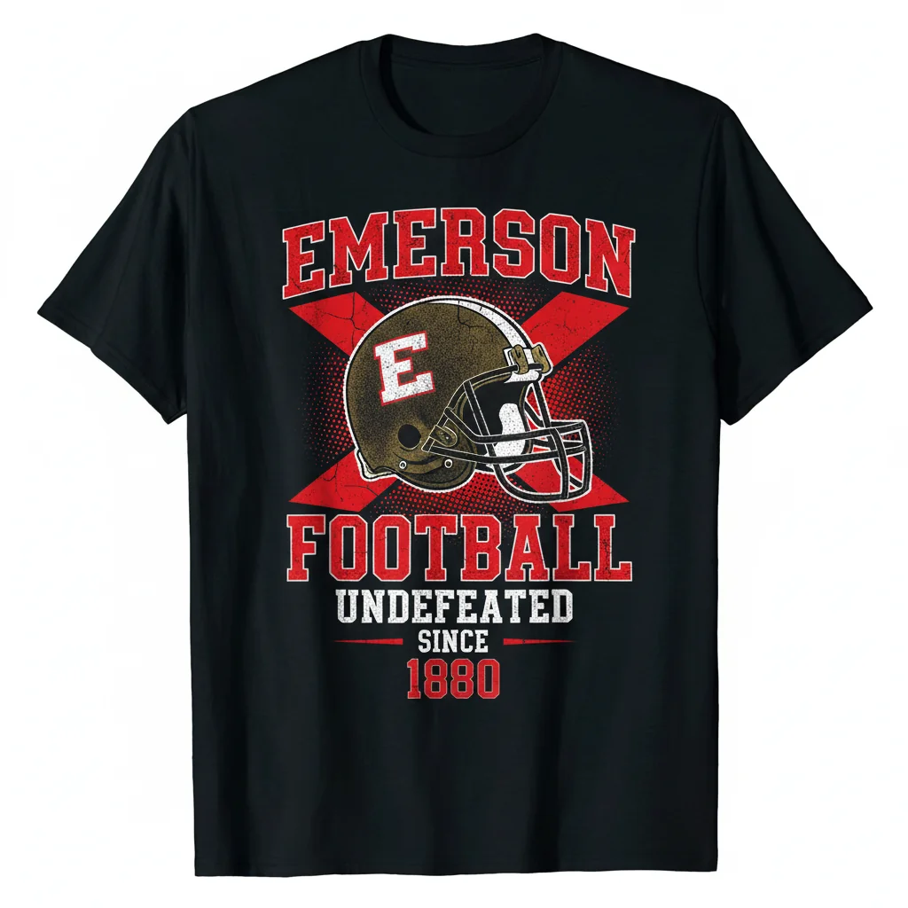 Emerson Football Undefeated College Essential T-Shirt – Premium Cotton Tee
