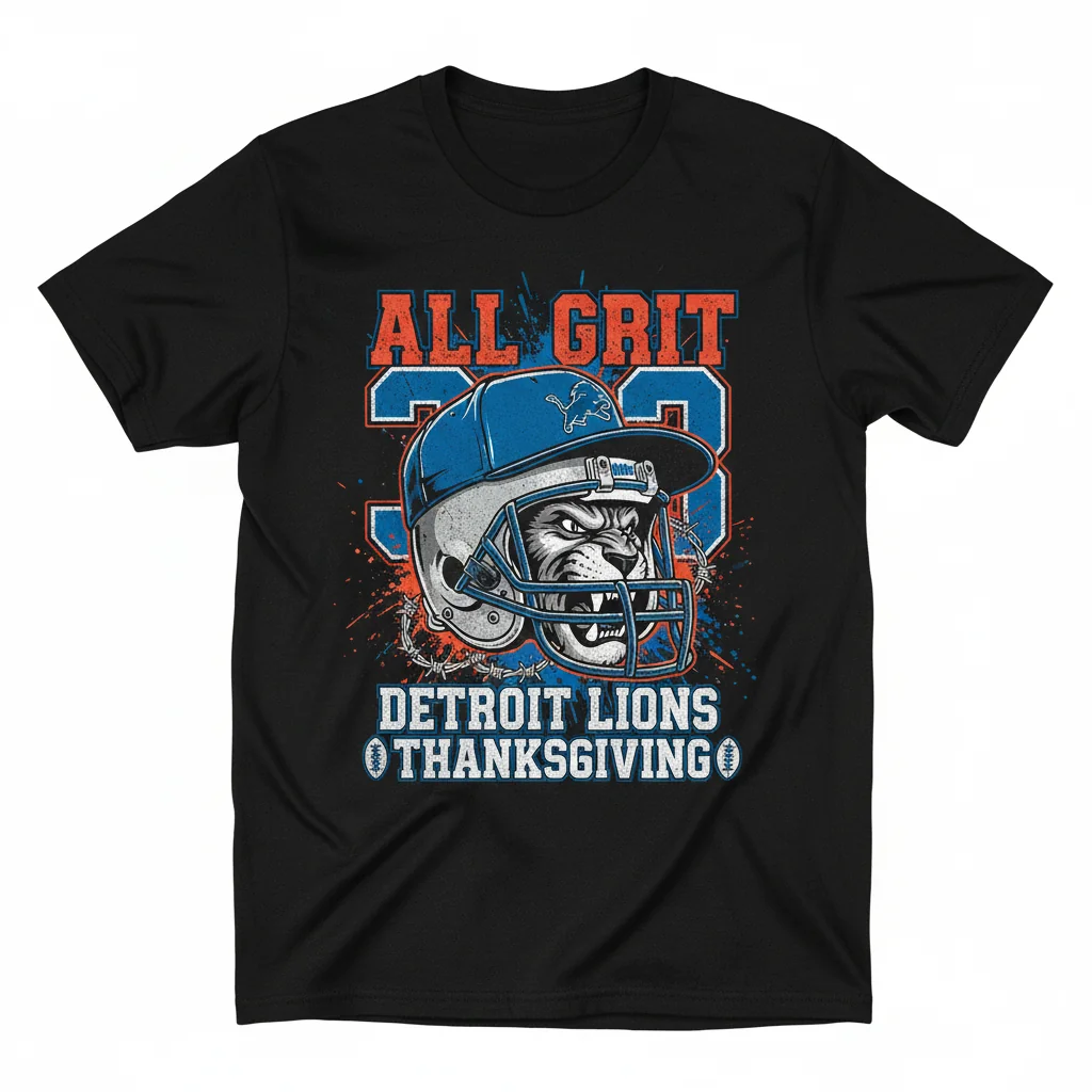 Eminem x Detroit Lions 313 All Grit Thanksgiving Signature Shirt - Fan Apparel