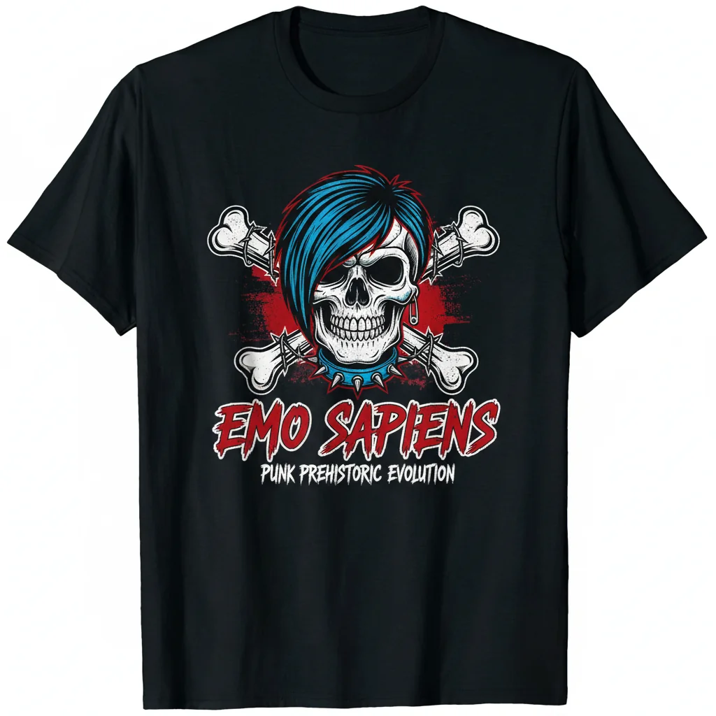 Emo Sapiens: Where Prehistoric Punk Meets Modern Soul - Essential T-Shirt