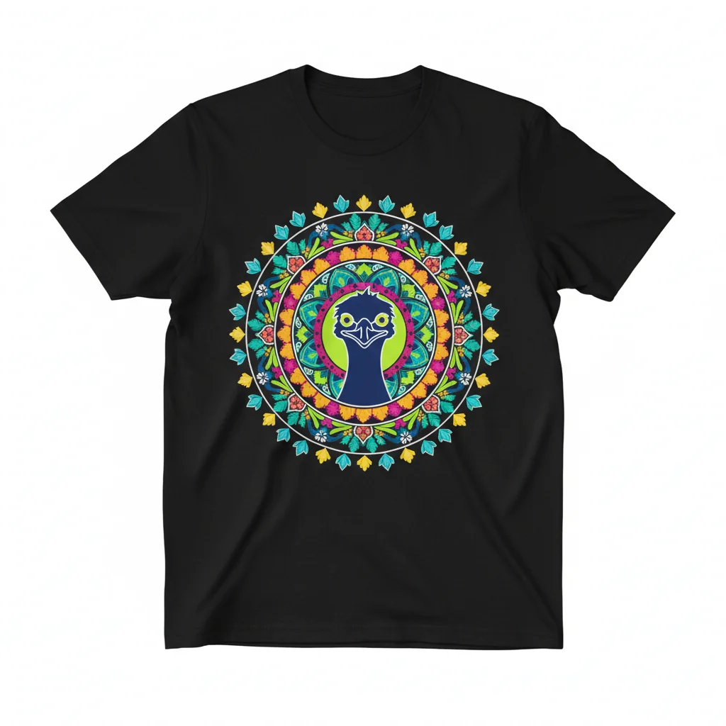 Emu Mandala Art Tee: Elevated Street Style