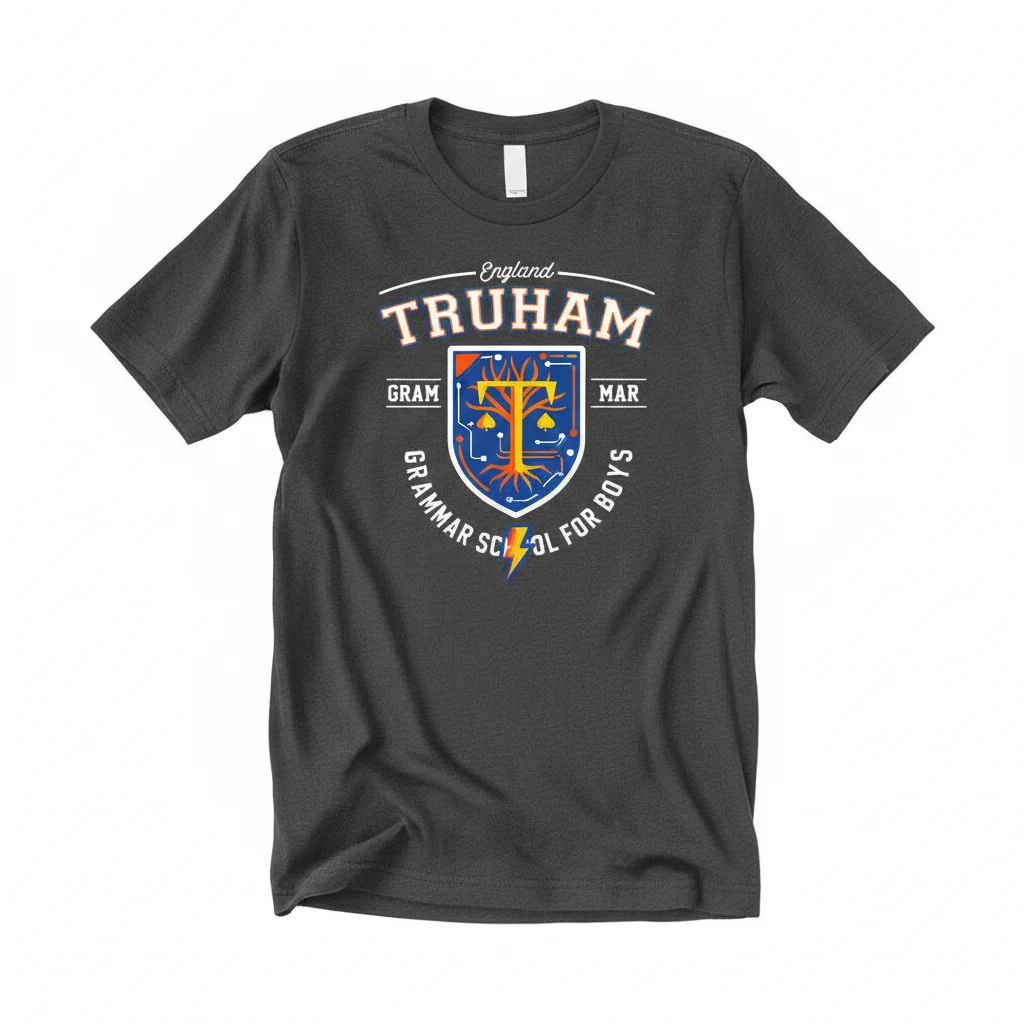 Truham Grammar School T-Shirt | Heartstopper Inspired Unisex Graphic Tee | England School Crest