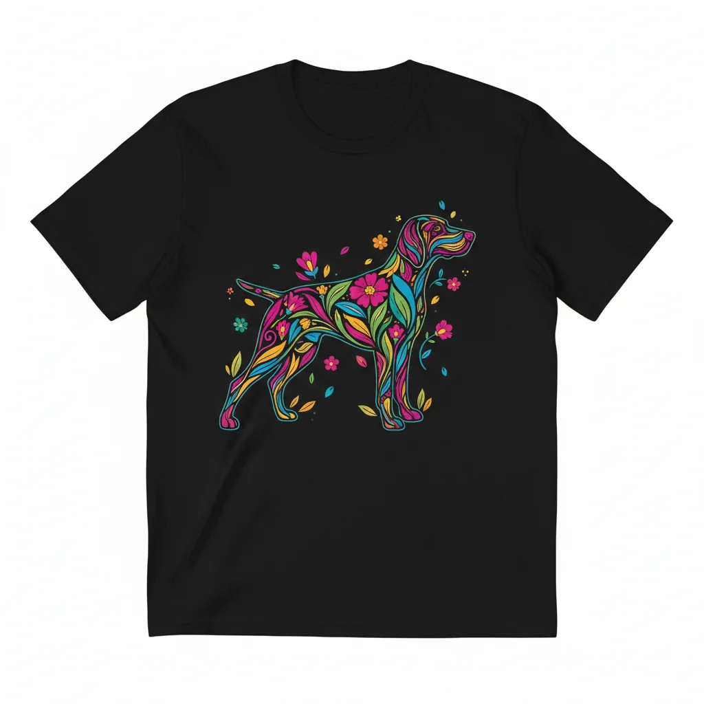 English Pointer Floral Silhouette Essential T-Shirt – Wear Your Heart on Your Sleeve