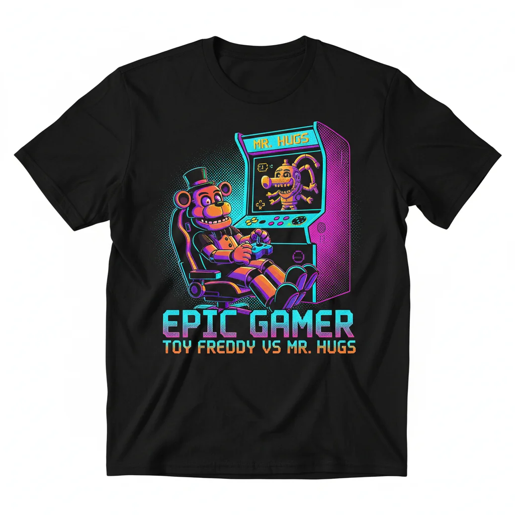 FNAF Showdown: Toy Freddy vs. Mr. Hugs - Artisan T-Shirt