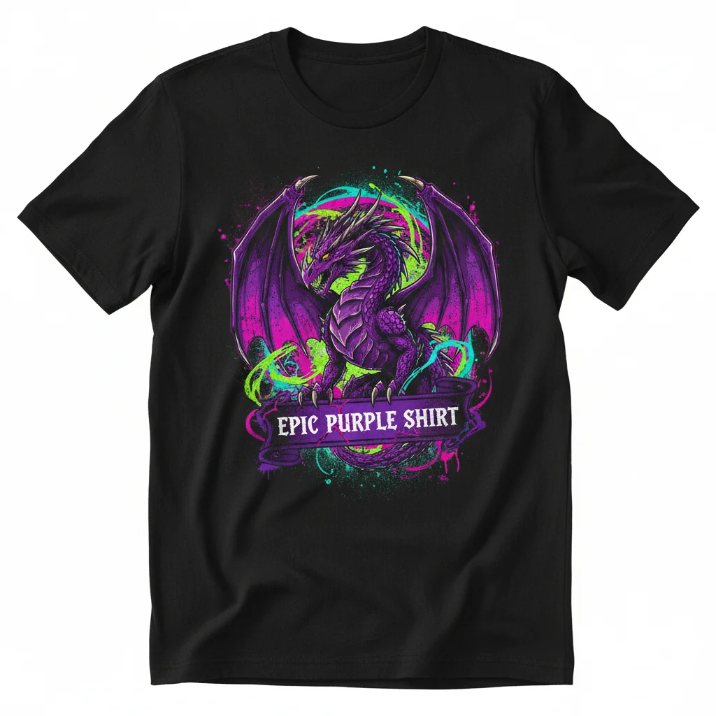 Epic Purple Vibe: Essential Street Tee