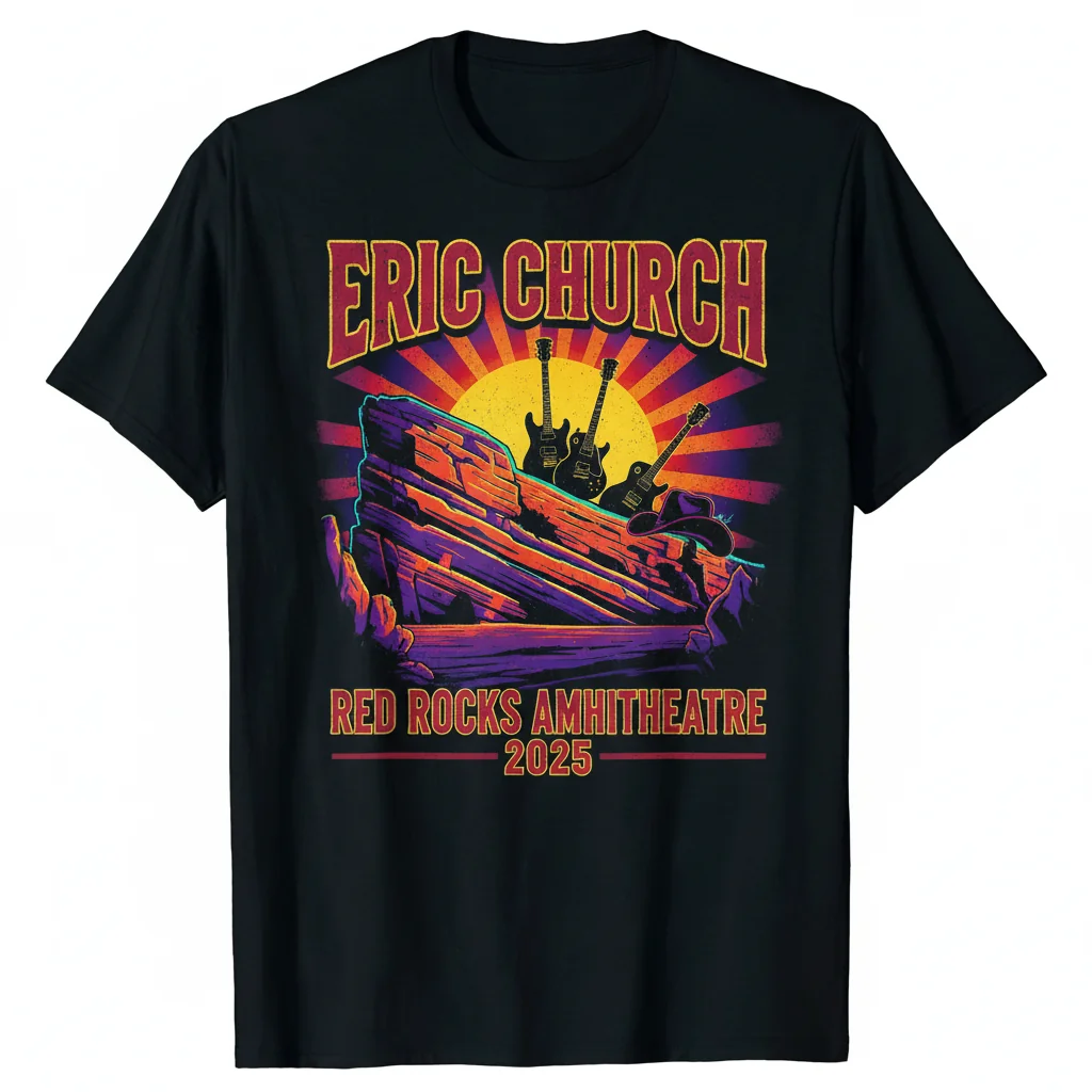 Eric Church Red Rocks 2025: Echoes of the Anthem Tee