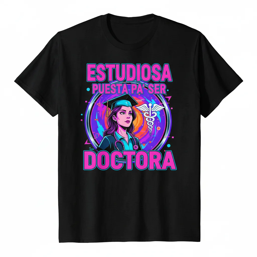 Camiseta Esencial "Estudiosa Puesta Pa' Ser Doctora" – Durabilidad y Estilo Insuperables