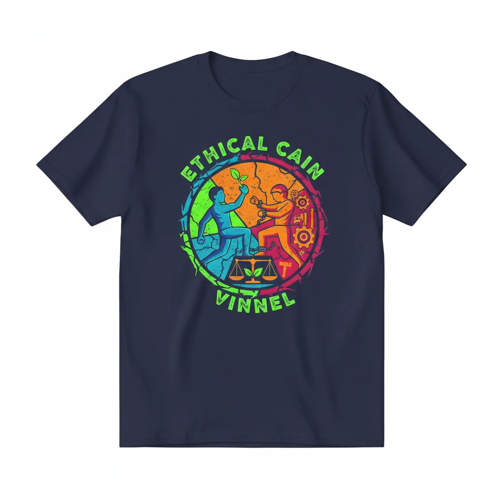 Ethical Cain Vinnel Essential Graphic Tee - Soft, Stylish & Sustainable