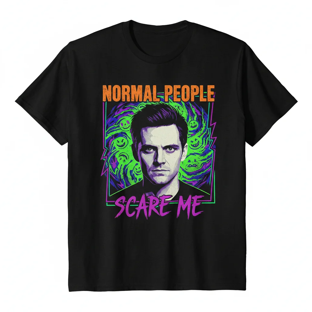 Evan Peters 'Normal People Scare Me' T-Shirt