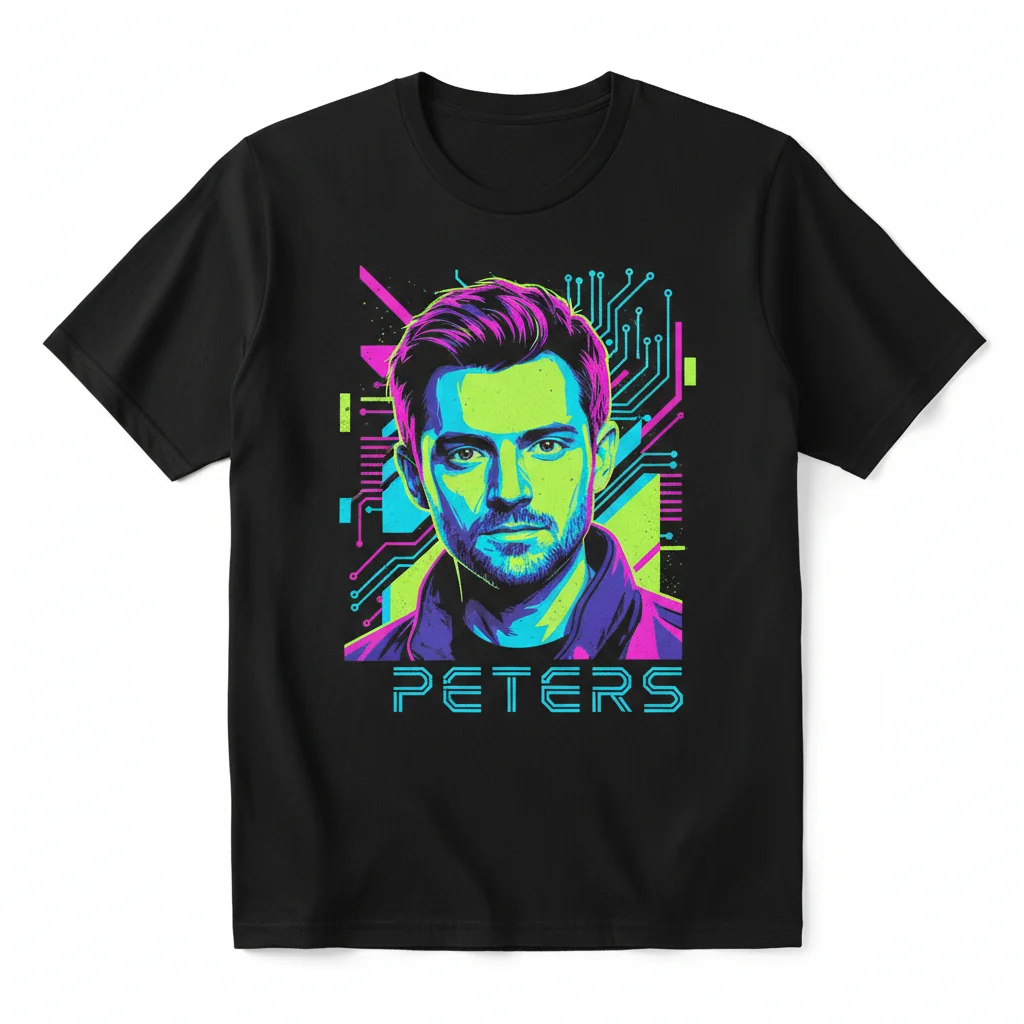 Evan Peters Tribute T-Shirt | Unique Fan Art Graphic Tee for Men & Women