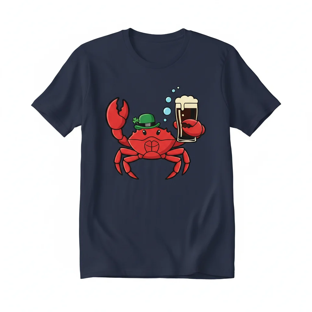 Even Crabs Love Guinness: The Ultimate Durable & Vibrant T-Shirt