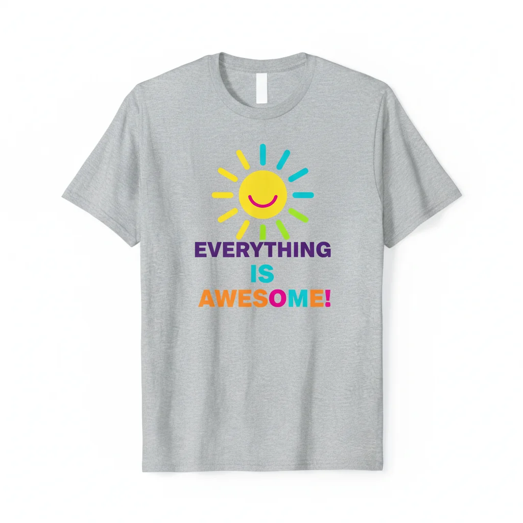 "Everything Is Awesome!" – The Durable, Fade-Resistant Essential T-Shirt