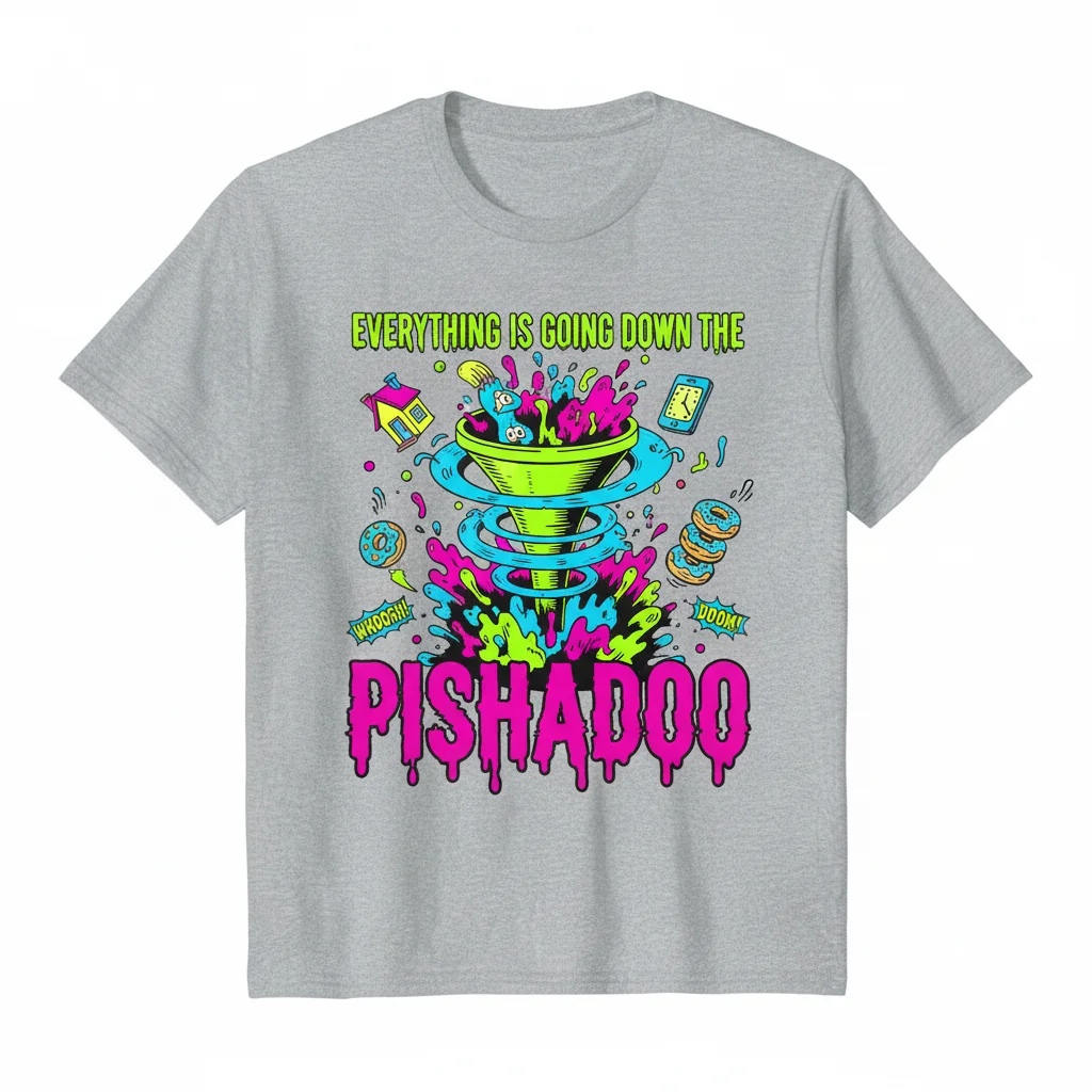 Pishadoo Downfall Essential T-Shirt – Unique Graphic Tee