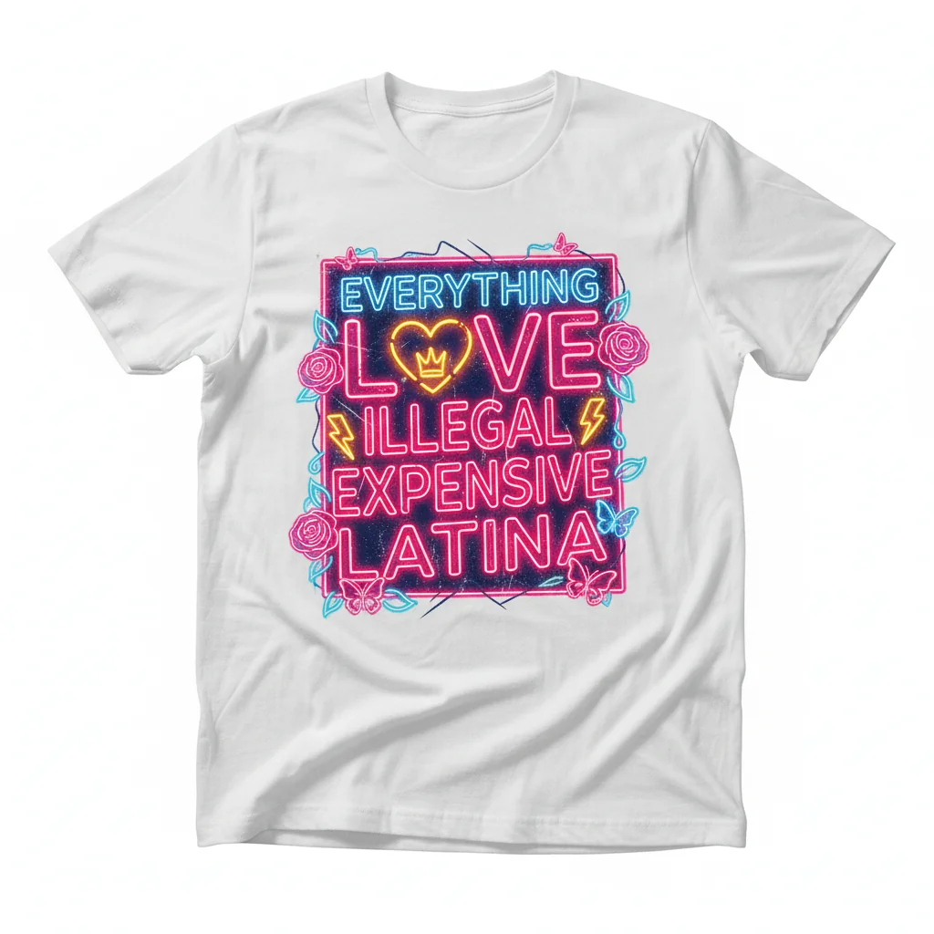 The 'Everything Love Illegal Expensive Latina' Statement Tee