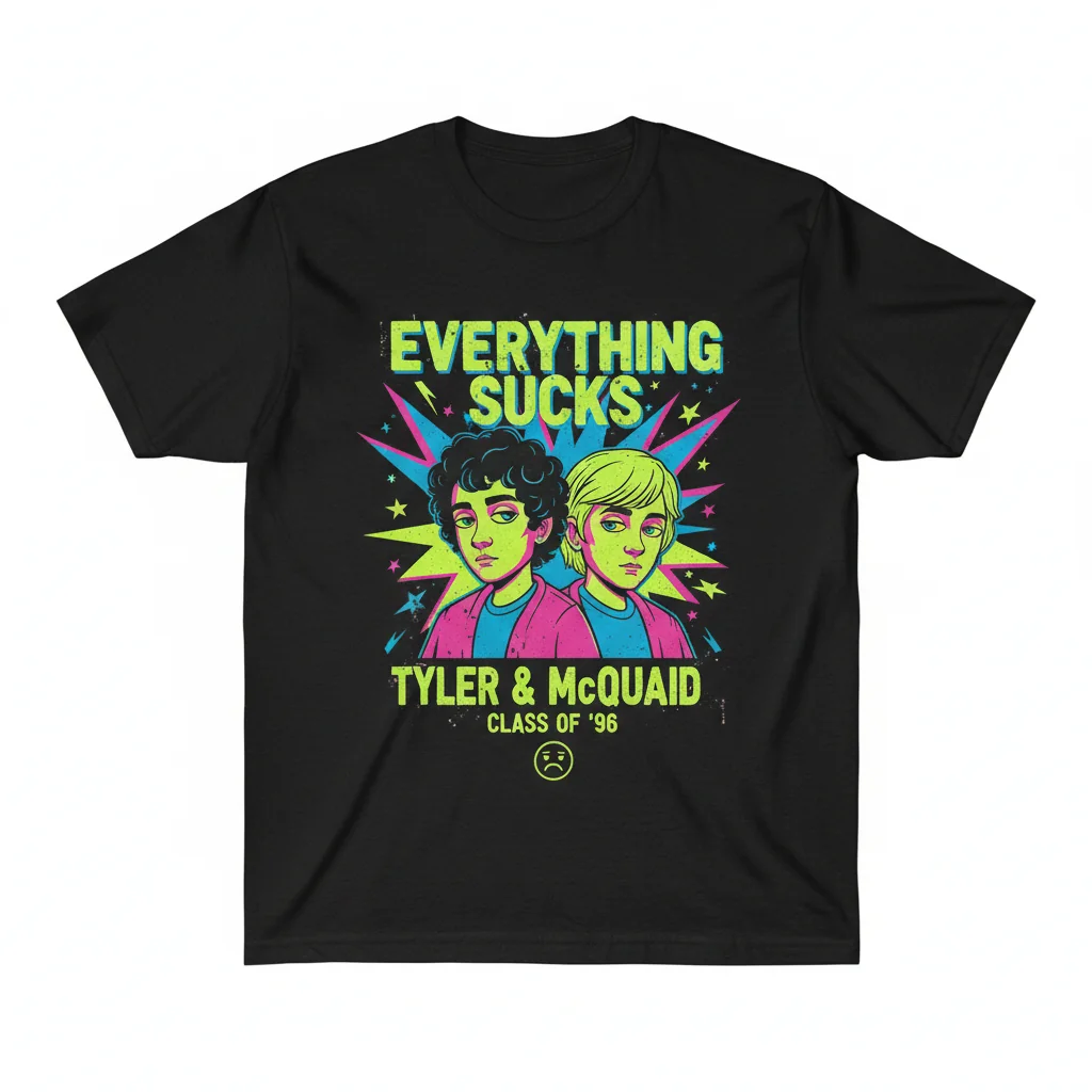 Home 7 Everything Sucks - Tyler and McQuaid: The Essential T-Shirt of Shared Stories